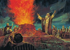 Elijah faces the prophets of Baal on Mount Carmel