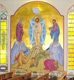 The wall icon of the Transfiguration at Holy Trinity Church, Portland ME