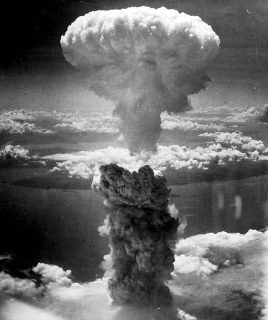 The mushroom cloud over Nagasaki