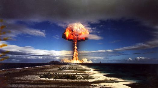 A super-powerful hydrogen bomb is tested