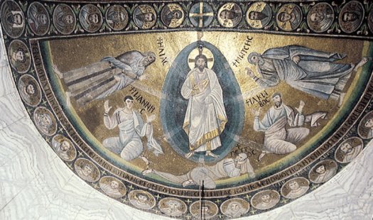 Transfiguration mosaic at St. Catherine church on Mount Sinai