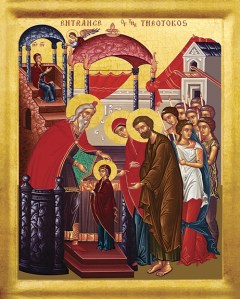 Icon of the Entrance of Mary in the Temple (click to enlarge)