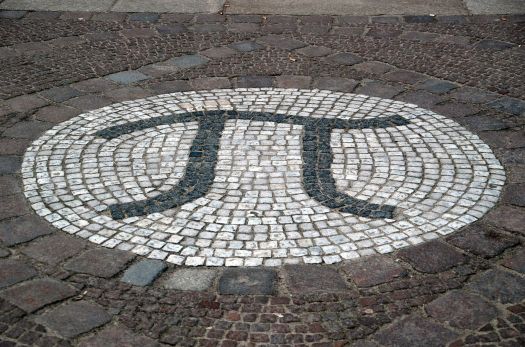 Mosaic representation of π outside the Mathematics Building at the Technical University of Berlin.