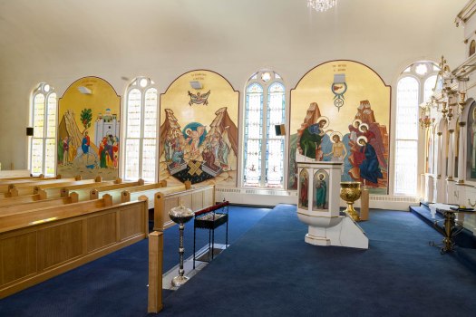 The North Wall at Holy Trinity Church, Portland, Maine (click to enlarge)